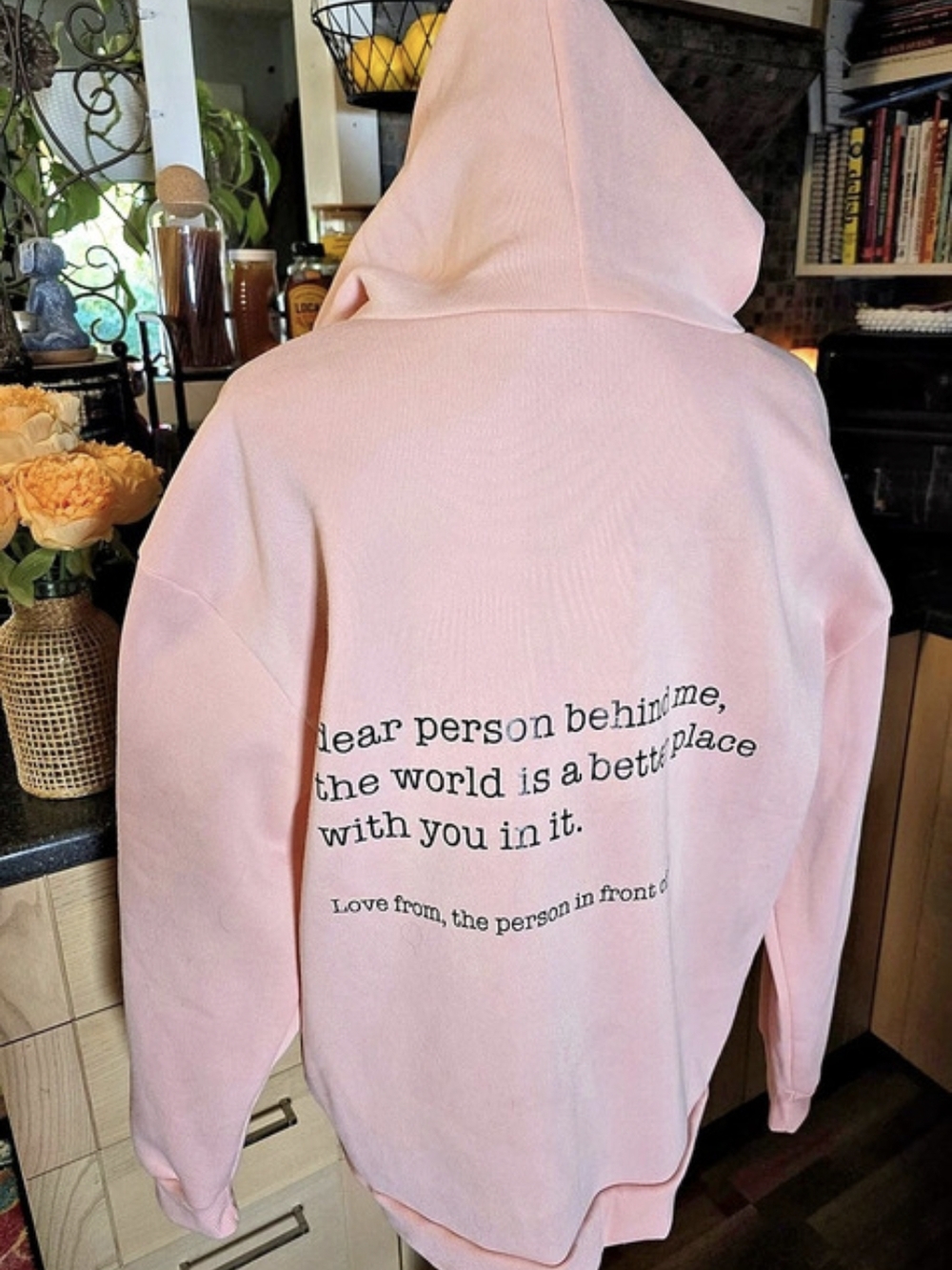 Pink Graphic Hoodie Size XL Like New